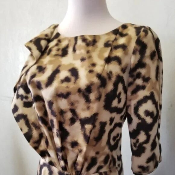 Yoana Baraschi Anthropology leopard dress women's size 4 (I20) - Picture 6 of 8